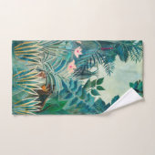 熱帯ジャングルに生息す絵画る野生生物 バスタオルセット (ハンドタオル)