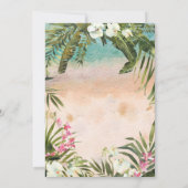 熱帯ジャングルのキンセアニェラの第15誕生日 招待状 (裏面)