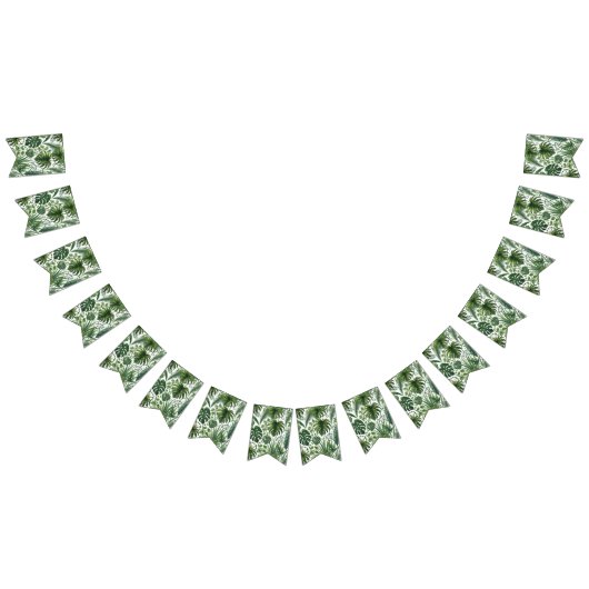 熱帯ジャングルのバンティングバナー バンティングフラッグ (全)