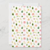 熱帯ジャングルのフローラ赤ちゃんシャワーがベビーを願う 招待状 (裏面)