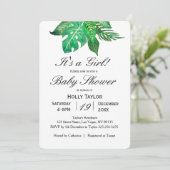 熱帯ジャングルのベビーシャワーの招待状を個人化して下さい 招待状 (スタンド正面)