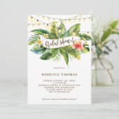 熱帯ジャングルのライトブライダルシャワーの招待 招待状 (スタンド正面)