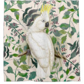 熱帯ジャングルのレトロの50年代のオウムのシャワー・カーテン シャワーカーテン (正面)