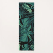 熱帯ジャングルの夜の葉パターン#1 #tropical ヨガマット (正面)