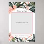 熱帯ジャングルの緑 |卒業写真のプロップ ポスター (正面)