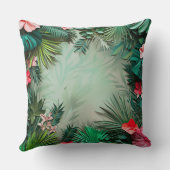 熱帯ジャングルの背景 クッション (裏面)