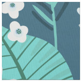 熱帯ジャングルの花や葉の柄 ファブリック (クローズアップ)