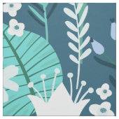 熱帯ジャングルの花や葉の柄 ファブリック (見本)