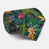 熱帯ジャングルの花タイ ネクタイ (ロール)