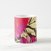 熱帯ジャングルの花葉の花 コーヒーマグカップ (中央)