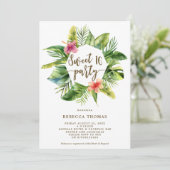 熱帯ジャングルの菓子16のパーティの招待状 招待状 (スタンド正面)