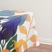 熱帯ジャングルの葉の水色の緑 テーブルクロス (インサイチュ)