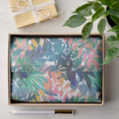 熱帯ジャングルの葉の水色の緑 薄葉紙 (ギフト)