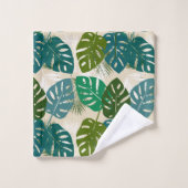 熱帯ジャングルの葉 バスタオルセット (ウォッシュタオル)