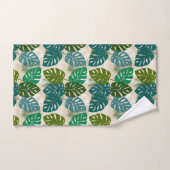 熱帯ジャングルの葉 バスタオルセット (ハンドタオル)