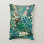 熱帯ジャングルの野絵画生生物 アクセントクッション (裏面(縦))