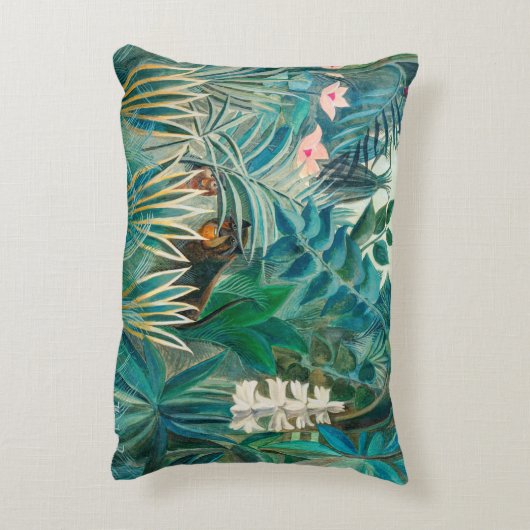 熱帯ジャングルの野絵画生生物 アクセントクッション (裏面(縦))