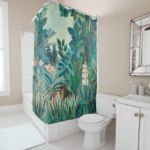 熱帯ジャングルの野絵画生生物 シャワーカーテン (インサイチュ)