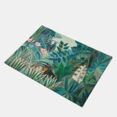 熱帯ジャングルの野絵画生生物 ドアマット (アングル)