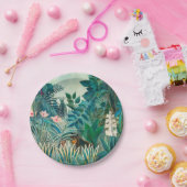 熱帯ジャングルの野絵画生生物 ペーパープレート (パーティー)