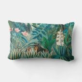 熱帯ジャングルの野絵画生生物 ランバークッション (裏面)