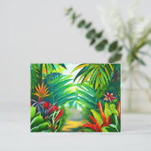 熱帯ジャングルの風景 ポストカード (スタンド正面)