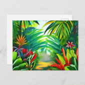 熱帯ジャングルの風景 ポストカード (正面/裏面)