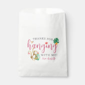 熱帯ジャングルアニマル子供の誕生日パーティー フェイバーバッグ (正面)