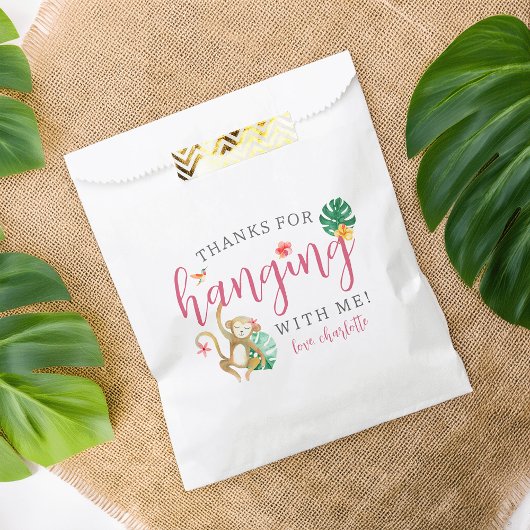 熱帯ジャングルアニマル子供の誕生日パーティー フェイバーバッグ