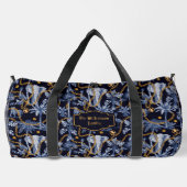 熱帯ジャングルアニマル金ゴールドチェーンラグジュアリートラベル ダッフルバッグ (裏面)