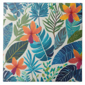 熱帯ジャングルアートタイル タイル (正面)