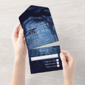 熱帯ジャングルウッドランド結婚フォレスト オールインワン招待状 (貼ってはがせる)