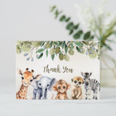 熱帯ジャングルサファリアニマルグリーン離れパーティー サンキューカード (スタンド正面)