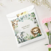 熱帯ジャングルサファリアニマルグリーン離れパーティー フェイバーバッグ (封をした状態)