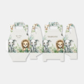 熱帯ジャングルサファリアニマルグリーン離れパーティー フェイバーボックス (折り畳みなし)