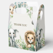 熱帯ジャングルサファリアニマルグリーン離れパーティー フェイバーボックス (オープン)