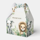 熱帯ジャングルサファリアニマルグリーン離れパーティー フェイバーボックス (正面サイド)