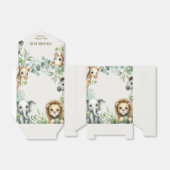 熱帯ジャングルサファリアニマルグリーン離れパーティー フェイバーボックス (折り畳みなし)