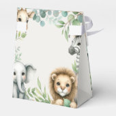 熱帯ジャングルサファリアニマルグリーン離れパーティー フェイバーボックス (裏面サイド)