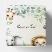 熱帯ジャングルサファリアニマルグリーン離れパーティー フェイバーボックス (上部)