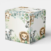 熱帯ジャングルサファリアニマルグリーン離れパーティー フェイバーボックス (裏面サイド)