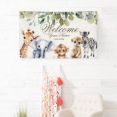 熱帯ジャングルサファリアニマルグリーン離れパーティー 横断幕 (インサイチュ)