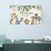 熱帯ジャングルサファリアニマルグリーン離れパーティー 横断幕 (トレードショー)