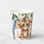 熱帯ジャングルサファリアニマルグリーン離れパーティー 紙コップ (左)