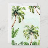 熱帯ジャングルサファリ動物のベビーシャワー 招待状 (裏面)