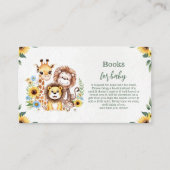 熱帯ジャングルサファリ動物の本ベビー エンクロージャーカード (正面)