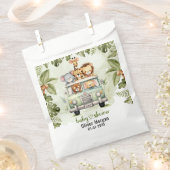 熱帯ジャングルサファリ動物の男の子の赤ちゃんシャワー フェイバーバッグ (クリップ留めされた状態)