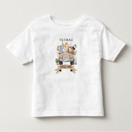 熱帯ジャングルサファリ動物パーティー トドラーTシャツ
