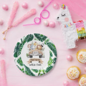 熱帯ジャングルサファリ動物パーティー ペーパープレート (パーティー)