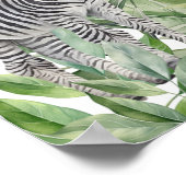 熱帯ジャングルサファリ動物ベビーシャワーへようこそ ポスター (角)